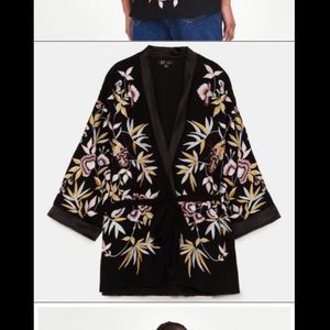 Zara TRF embroidered floral jacket